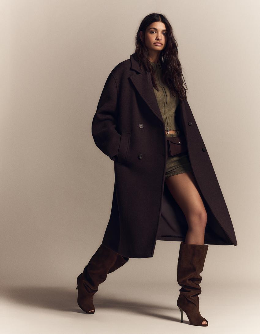 Stiletto heel boot with split